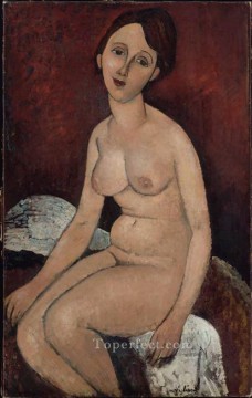 sentado desnudo Amedeo Modigliani Pinturas al óleo